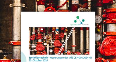 zur Veranstaltung Sprinklertechnik - Neuerungen der VdS CE 4001:2024-01