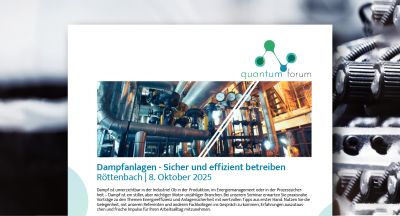 zur Veranstaltung Dampfanlagen - Sicher und effizienz betreiben